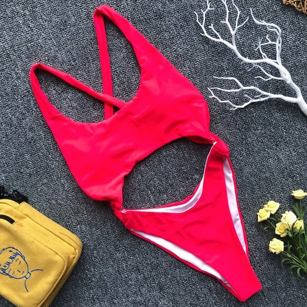 Peachtan Hollow out one piece swimsuit female Push up sexy swimwear women bathing suit Monokini bikini 2020 Summer beach wear