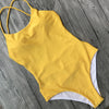 2018 Women One-piece Sling Bikini Monokini Swimsuit Backless Swimwear Beachwear Ladies One Piece Solid Swimming Clothing