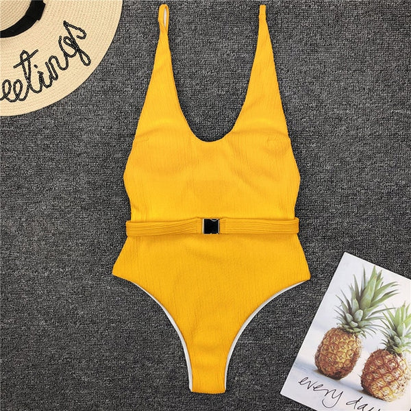 Sexy Swimwear Women 2019 Solid Swimming for One Piece Swimsuit Women Bathing Suit Bikini Female Monokini maillot de bain femme