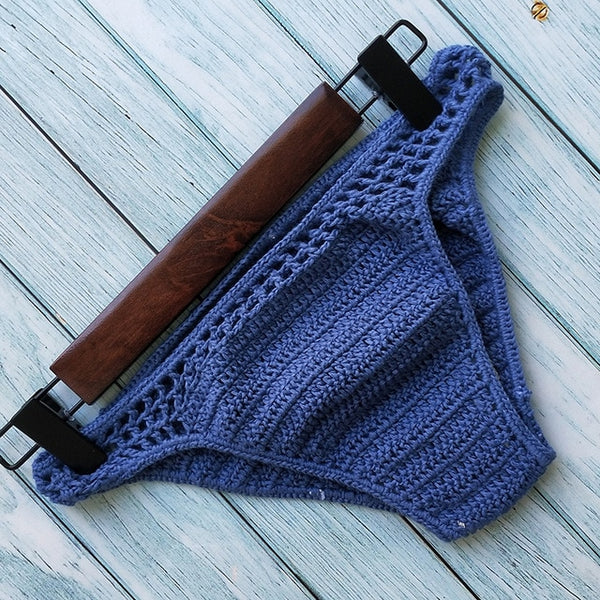 Have Lining Bikini Bottoms Plus Size 2020 Women Sexy Crochet Thong Bikini Swimwear Handmade Swimsuit Knitting Shorts