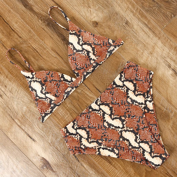 Sexy Women Bikini Push Up 2020 Swimwear Summer Halter Top Swimsuit Bandage Printed Bathing Suit Female Leopard Animal Swim Wear