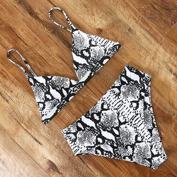 Sexy Women Bikini Push Up 2020 Swimwear Summer Halter Top Swimsuit Bandage Printed Bathing Suit Female Leopard Animal Swim Wear