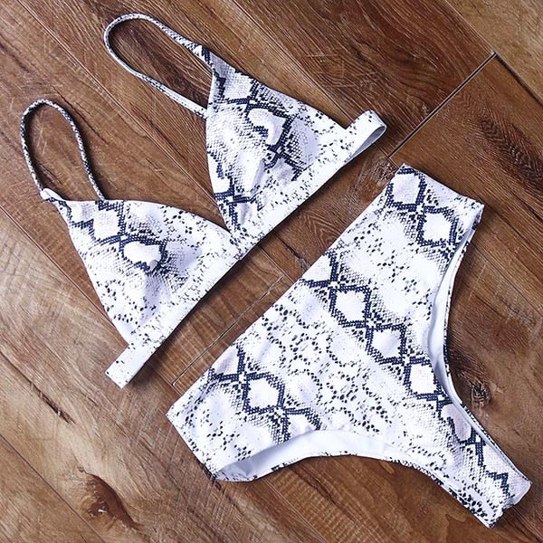 Sexy Women Bikini Push Up 2020 Swimwear Summer Halter Top Swimsuit Bandage Printed Bathing Suit Female Leopard Animal Swim Wear