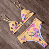Sexy Women Bikini Push Up 2020 Swimwear Summer Halter Top Swimsuit Bandage Printed Bathing Suit Female Leopard Animal Swim Wear