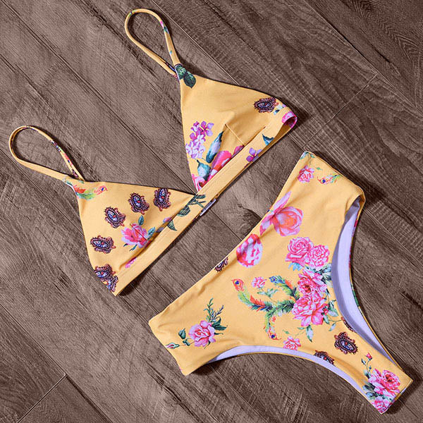 Sexy Women Bikini Push Up 2020 Swimwear Summer Halter Top Swimsuit Bandage Printed Bathing Suit Female Leopard Animal Swim Wear
