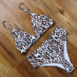 Sexy Women Bikini Push Up 2020 Swimwear Summer Halter Top Swimsuit Bandage Printed Bathing Suit Female Leopard Animal Swim Wear