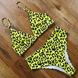 Sexy Women Bikini Push Up 2020 Swimwear Summer Halter Top Swimsuit Bandage Printed Bathing Suit Female Leopard Animal Swim Wear