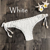 Women Sport Sexy Bikini Thong Handmade Crochet Swimwear Bikini Bottom Hollow-out Low Waist Bathing Suit