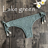 Women Sport Sexy Bikini Thong Handmade Crochet Swimwear Bikini Bottom Hollow-out Low Waist Bathing Suit