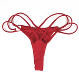 Brazilian Cheeky Bottom Thong V Swimsuit Bottom Bikini T-Back Swimwear Swim Shorts Beach Pants Hipster Briefs Thong Underwear