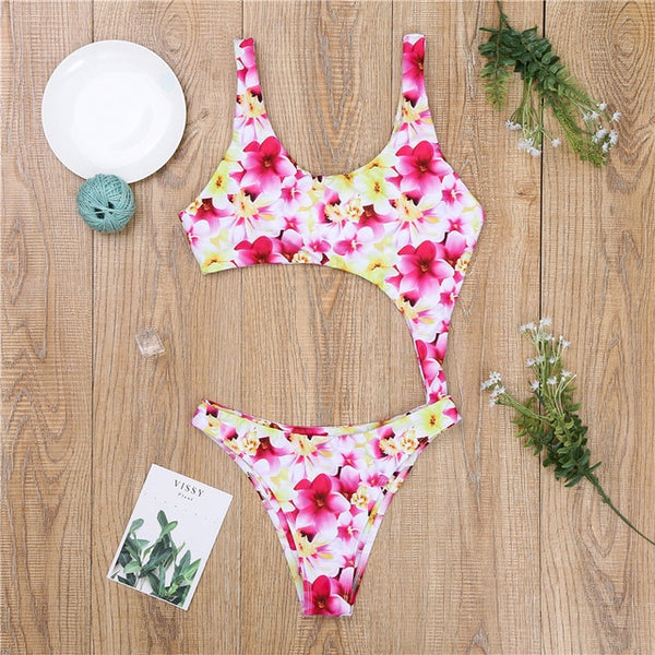 Peachtan Hollow out one piece swimsuit female Push up sexy swimwear women bathing suit Monokini bikini 2020 Summer beach wear