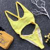 Peachtan Hollow out one piece swimsuit female Push up sexy swimwear women bathing suit Monokini bikini 2020 Summer beach wear