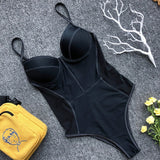 Peachtan Hollow out one piece swimsuit female Push up sexy swimwear women bathing suit Monokini bikini 2020 Summer beach wear