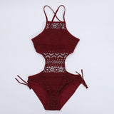 2020 Sexy Stripes Swimwear Women Backless One piece Swimsuit Badpak Monokini  Maillot femme  Bikini Maio Biquini Mujer Trikini